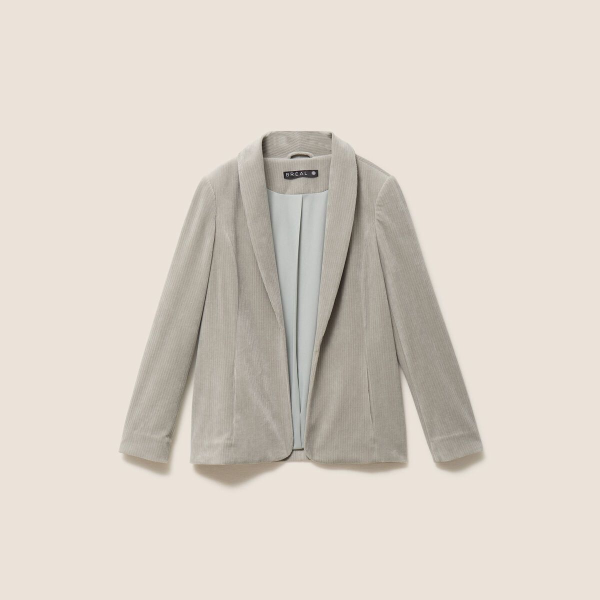 Veste tailleur velours vert clair femme