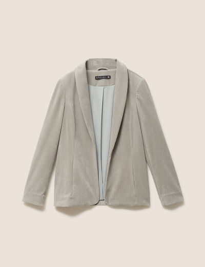 Veste tailleur velours vert clair femme