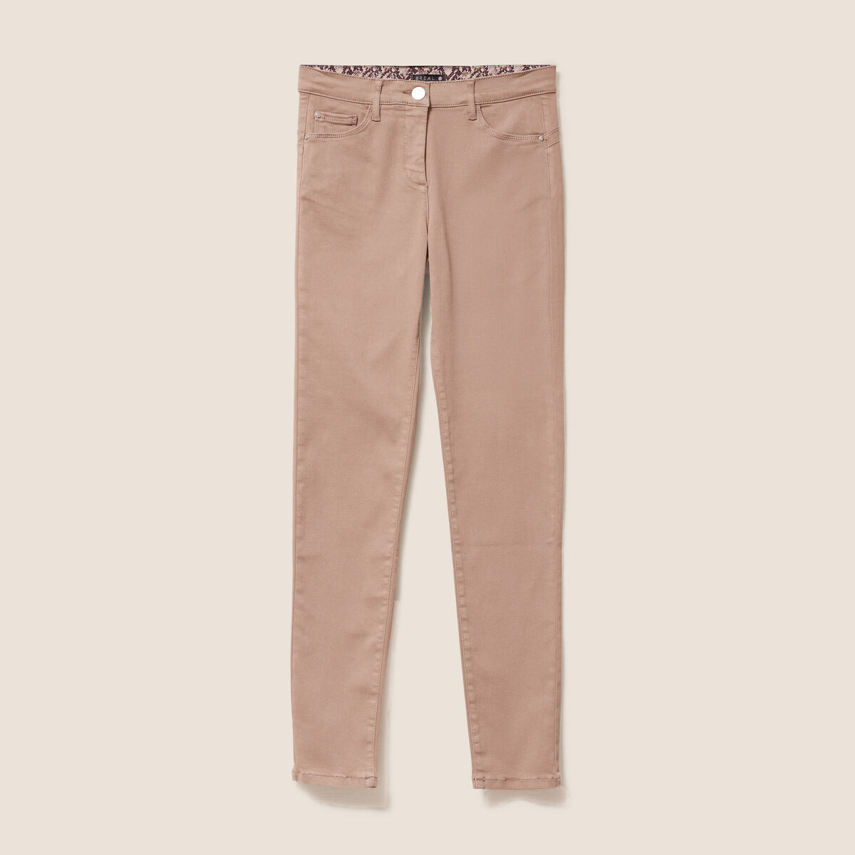 Jean magique L'Unique coupe ajust&eacute;e taupe femme