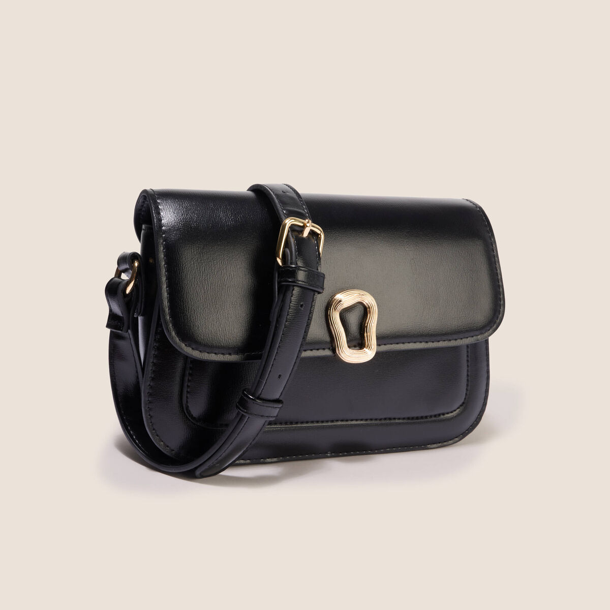 Sac port&eacute; &eacute;paule doubl&eacute; noir femme