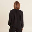 Blouse manches longues noir femme