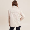 Parka d&eacute;perlante cintr&eacute;e lien &agrave; coulisse sable femme
