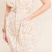 Robe droite zipp&eacute;e beige femme