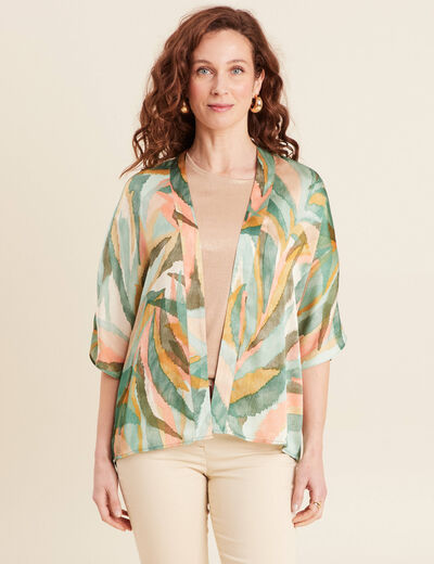Veste esprit kimono multicolore femme