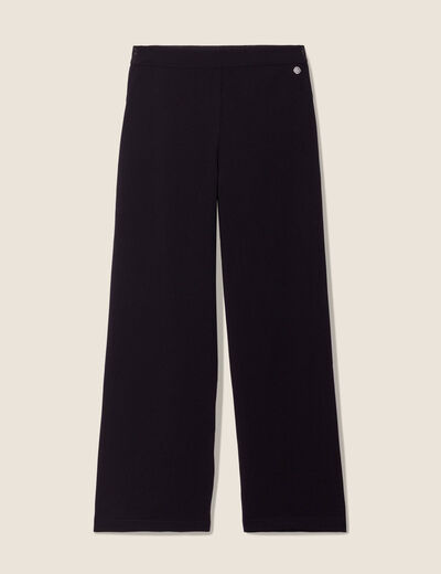Pantalon droit fluide noir femme