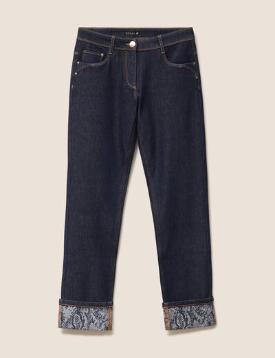 Jean ajusté taille standard denim brut femme