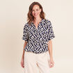 Chemisette manches courtes bleu femme