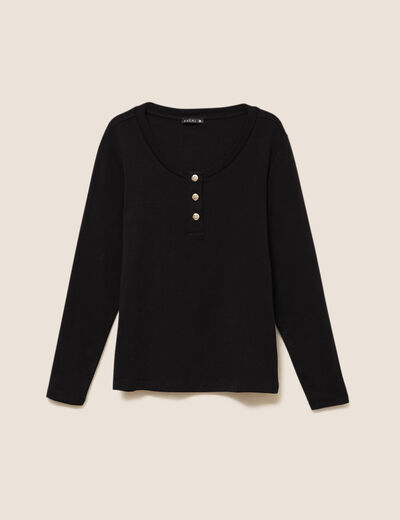 T-shirt manches longues noir femme