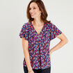T-shirt manches courtes bleu foncé femme