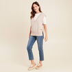 Pull sans manches creme femme