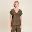 T-shirt manches courtes camel femme