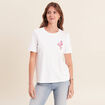 T-shirt manches courtes blanc femme