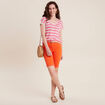 T-shirt manches courtes orange femme
