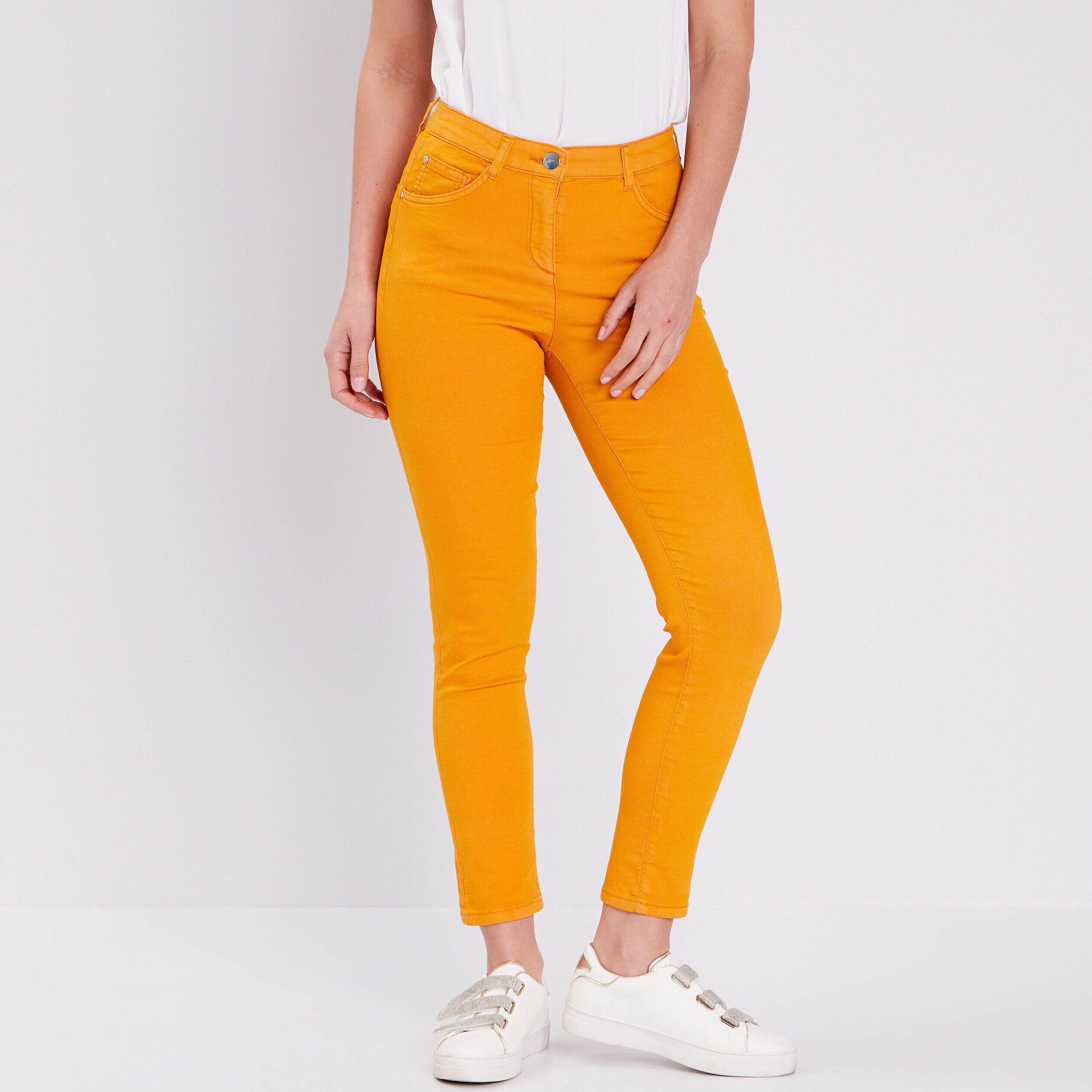 Jean sales jaune femme