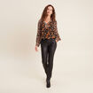 Blouse manches longues noir femme