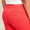 Pantalon bootcut taille basculée rouge femme