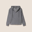 Sweat maille l&eacute;g&egrave;re manches longues gris clair femme