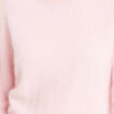 Pull cachemire col montant rose femme