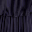 Robe longue &eacute;vas&eacute;e pliss&eacute;e sans manches bleu marine femme