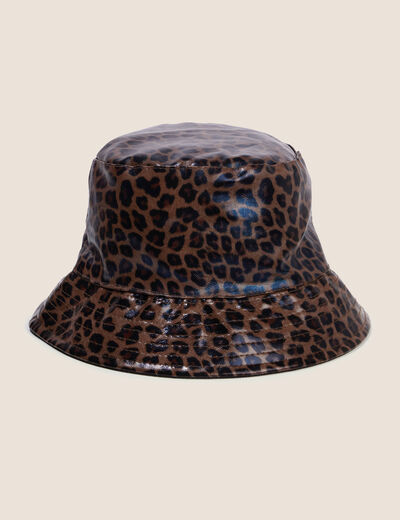 Chapeau doubl&eacute; marron femme