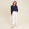 Chemise manches longues bleu marine femme