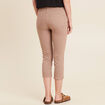 Pantacourt droit taille standard taupe femme