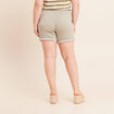 Short droit taille &eacute;lastiqu&eacute;e vert clair femme