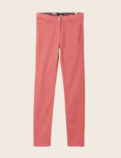 Jean magique ajusté taille standard rose femme