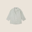 Chemise manches 3/4 vert clair femme