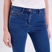 Pantacourt droit taille standard denim double stone femme