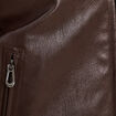 Veste doubl&eacute;e marron fonc&eacute; femme