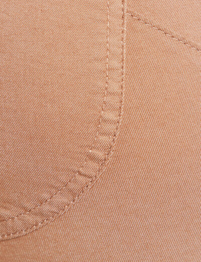 Pantalon léger taille standard 7/8ème marron femme