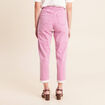 Pantalon coupe mom 7/8&egrave;me rose femme