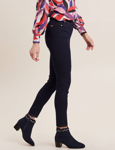 Jeans léger taille haute 7/8ème denim brut femme