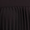 Robe courte &eacute;vas&eacute;e pliss&eacute;e col rond noir femme