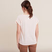 T-shirt manches courtes ecru femme