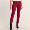 Jean magique ajusté taille standard rouge foncé femme