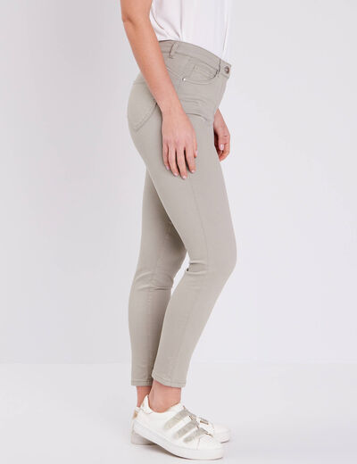 Pantalon léger taille standard 7/8ème vert clair femme