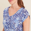 T-shirt manches courtes bleu femme