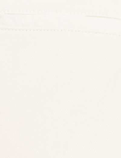 Pantalon droit taille basculée ecru femme