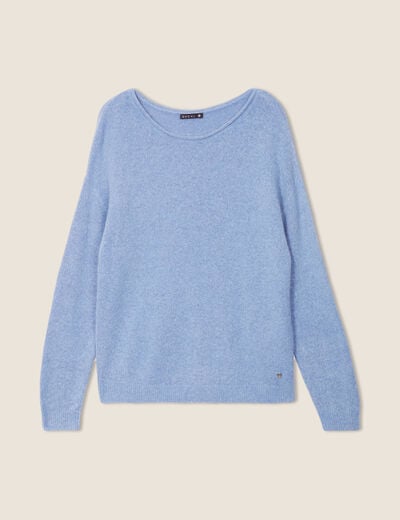 Pull manches longues bleu ciel femme