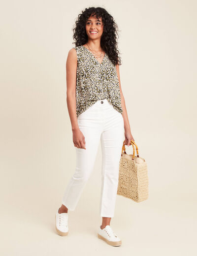 Blouse sans manches vert femme