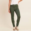 Jean magique L'Unique coupe ajust&eacute;e vert bouteille femme