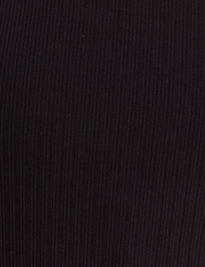 T-shirt ajust&eacute; col rond manches longues noir femme