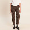 Pantalon magique Le L&eacute;ger coupe barrel marron cognac femme