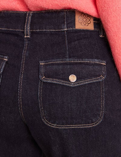 Jean large denim brut femme