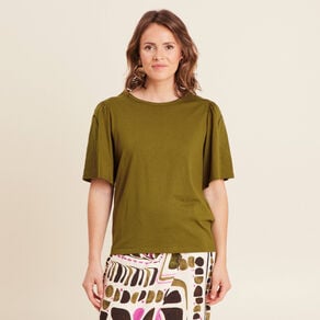 t shirt manches courtes vert olive femme T-shirt manches courtes vert olive femme