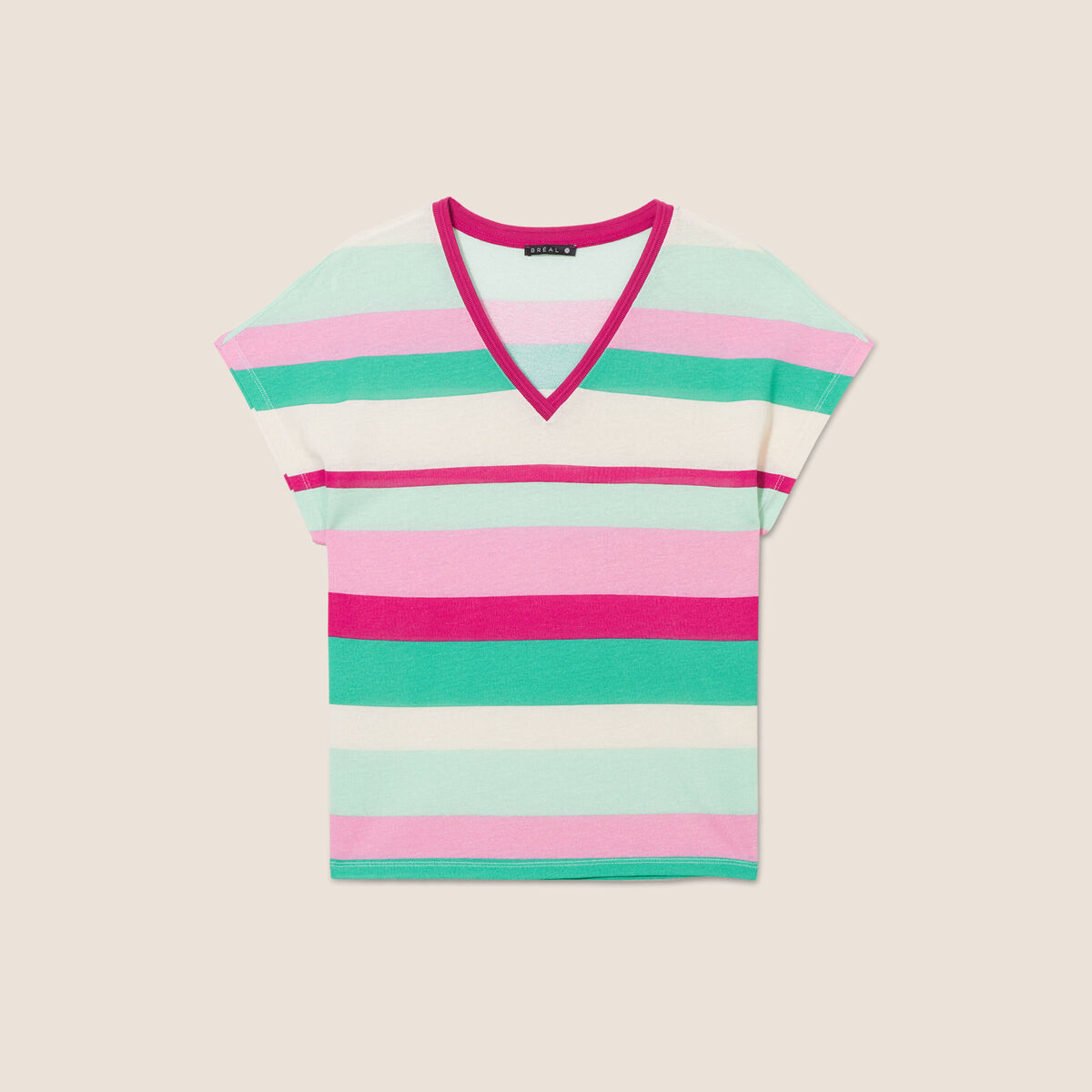 T-shirt manches courtes rose femme