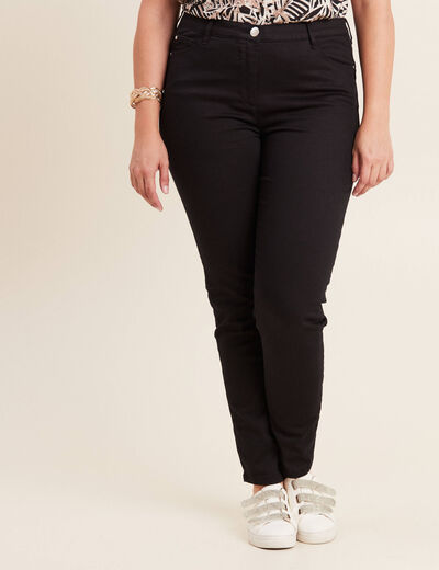 Jean magique ajusté taille standard noir femme