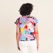 Chemise ample courte &agrave; manches courtes multicolore femme